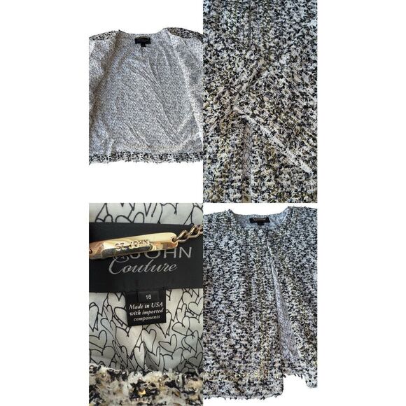 St. John Couture Amour Embellished Tweed Jacket Size 16 - Picture 11 of 12